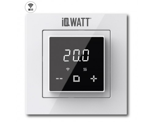 IQ Watt THERMOSTAT D black/white (черный/белый) WI-FI электронный терморегулятор для теплого пола